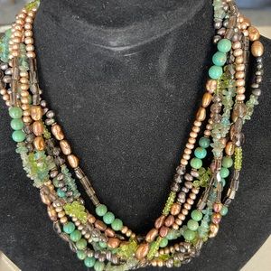 7 STRANDS GEM STONES NECKLACE